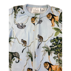 0-3M Light Blue Jungle Zip Romper - Home Grown