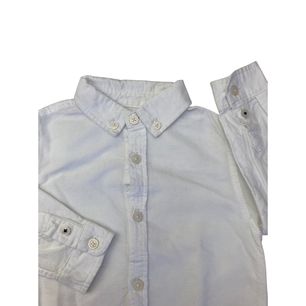9-12M White Button Down Shirt - Mango Kids