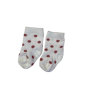 0-3M White & Pink Dotted Socks