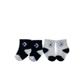 0-3M Black & White Logo Socks - Converse