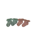 0-3M Pink & Mint Lace Cuffed Socks