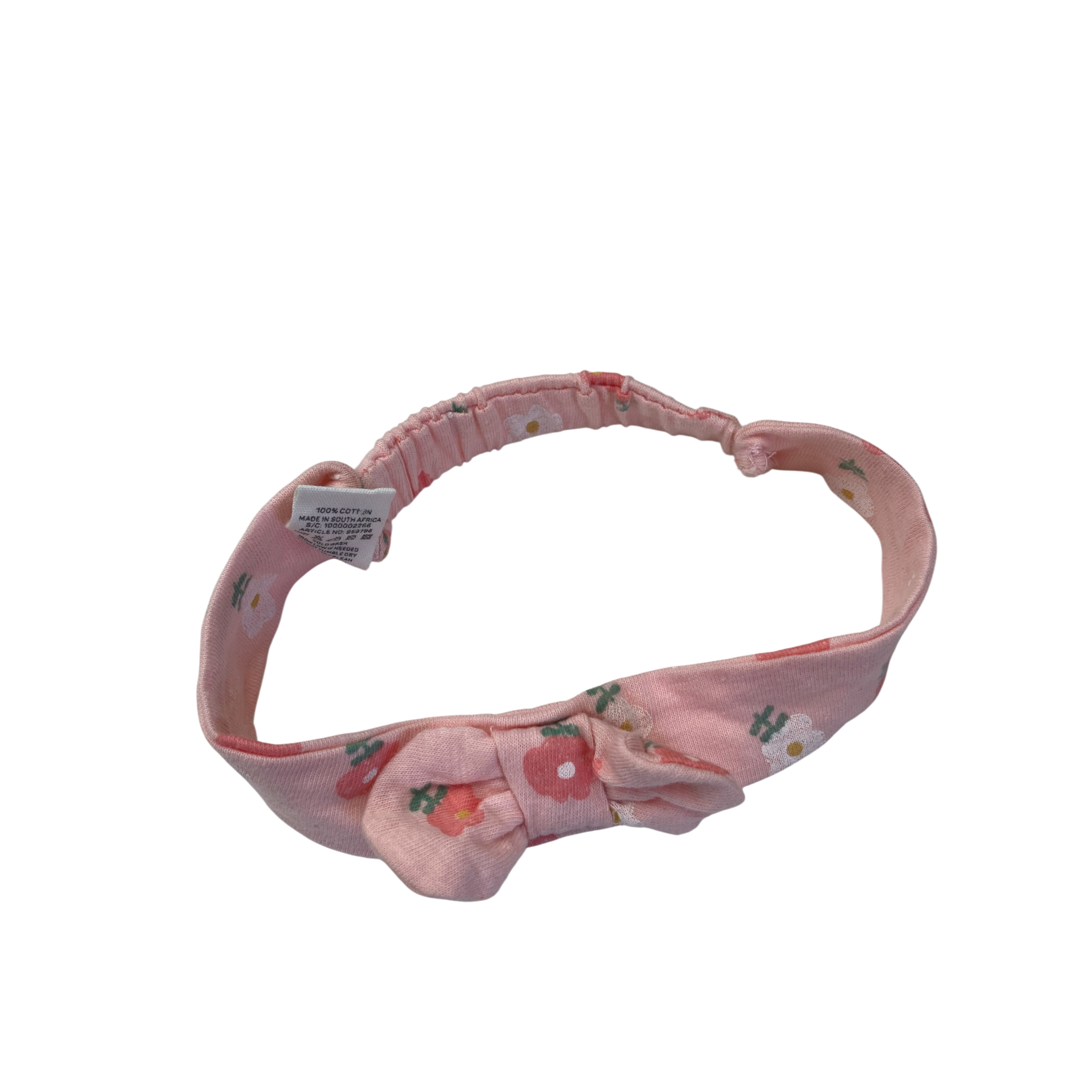 0-3M Coral Pink Floral Headband - Tiny Tots