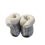 0-3M Grey Knit Fleece Lined Booties