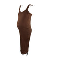 *NEW* UK Size 10 Tan Ribbed Maternity Dress - Missguided