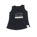 3-6M Black & White "Kid Life All Day" Sleeveless Top - Tiny Tribe
