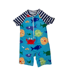 9-12M Blue Sealife Swimsuit - Shein