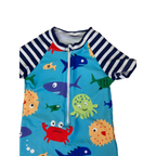 9-12M Blue Sealife Swimsuit - Shein