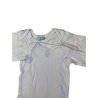 Newborn White Long Sleeve Bodysuit - Jet, Ackermans