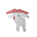 Newborn White & Pink Bodysuits & Leggings - Ackermans