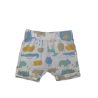 3-6M White & Pastel Animal Shorts - Keedo