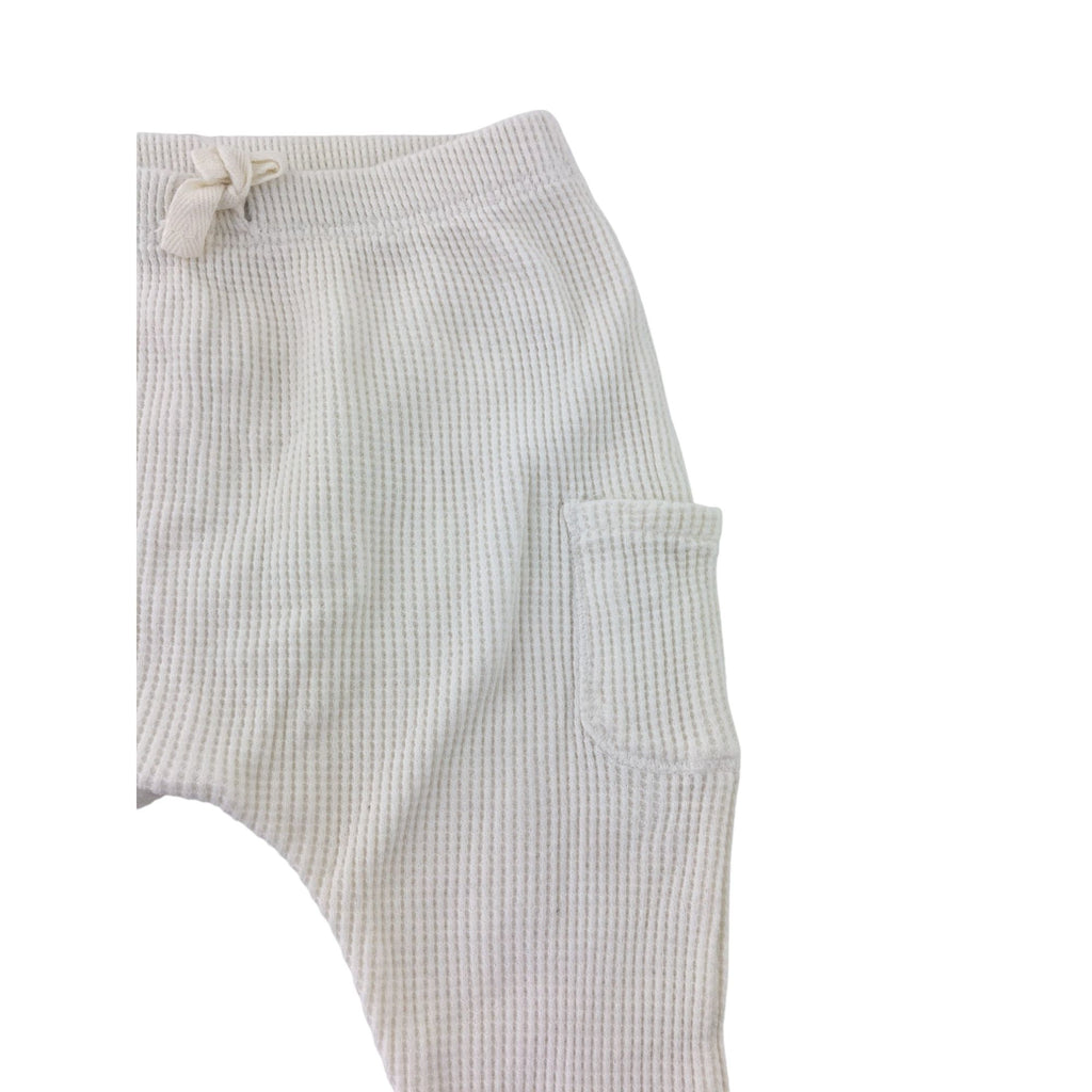 3-6M Cream Waffle Footed Leggings - Zara
