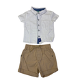 3-6M White Shirt & Beige Shorts - Ackermans