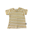 0-3M Mustard Yellow & White Stripe T Shirt - Cotton On