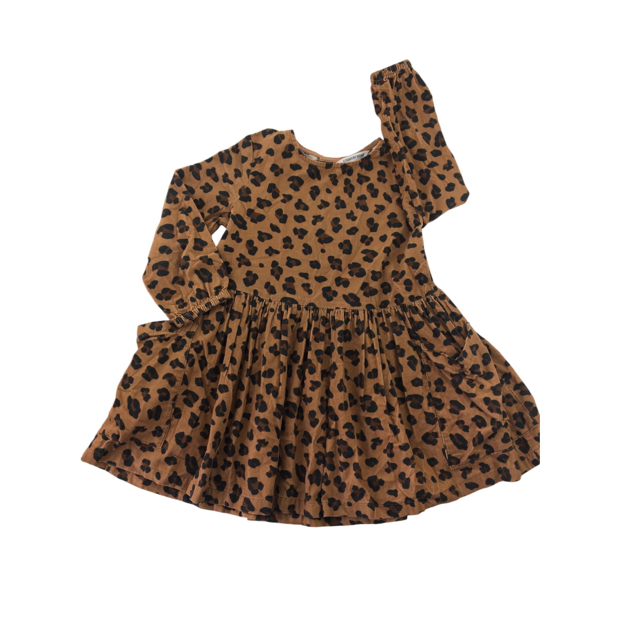 1Y Tan Leopard Print Bodysuit Dress - MarMar Copenhagen