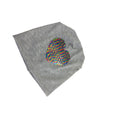 US 3-4Y Grey Cotton & Rainbow Sequinned Heart Beanie - H&M