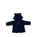 Newborn Navy Blue Knit Hooded Cardigan - Cotton On