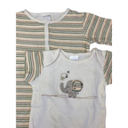 Newborn Cream Stripe Bodysuit & Snap Onesie - Mother's Choice