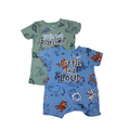 0-3M Blue & Green Dinosaur & Tiger Rompers - Ackermans
