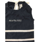 0-3M Blue & White Stripe Knit Romper - Earthchild