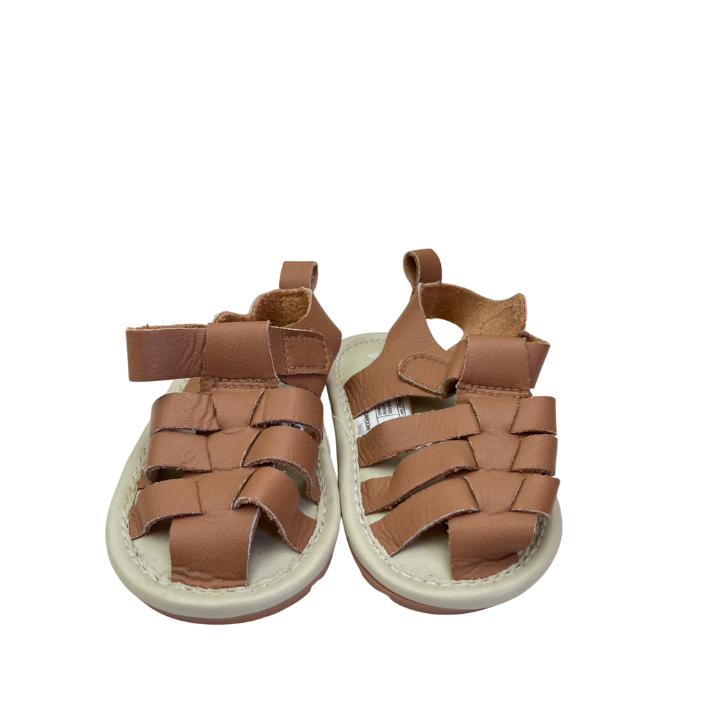 Size 1 - Tan Leather Strappy Sandals - Woolworths