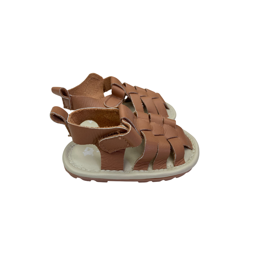 Size 1 - Tan Leather Strappy Sandals - Woolworths