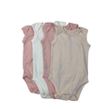 3-6M Pink & Cream Sleeveless Set Of 4 Bodysuits - Woolworths