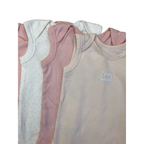 3-6M Pink & Cream Sleeveless Set Of 4 Bodysuits - Woolworths