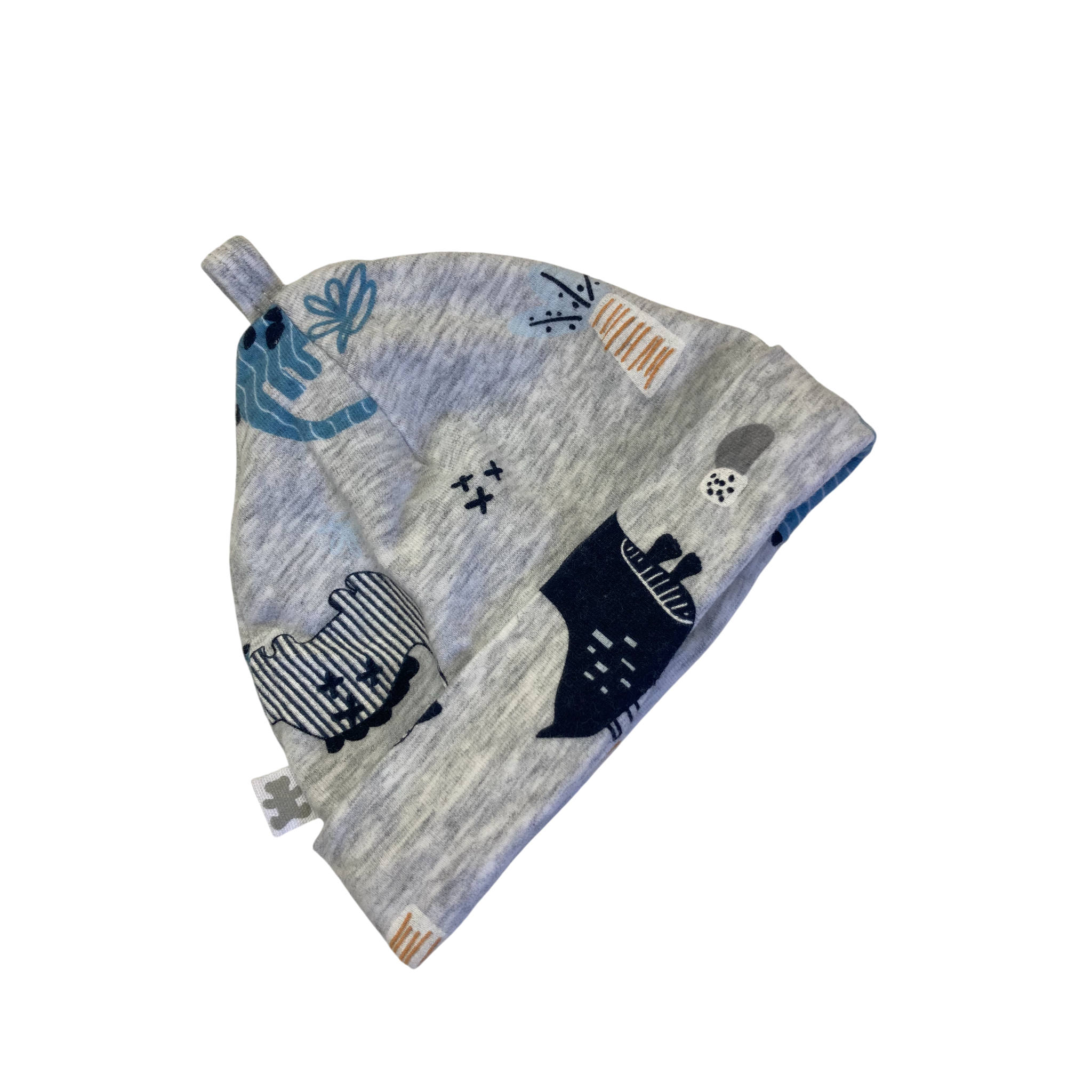 Newborn Grey & Blue Dinosaur Beanie - Woolworths