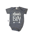 6M Grey & White "Mama's Boy" Bodysuit - Shein