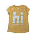 5Y Yellow & White Glitter Smiley T Shirt - Woolworths