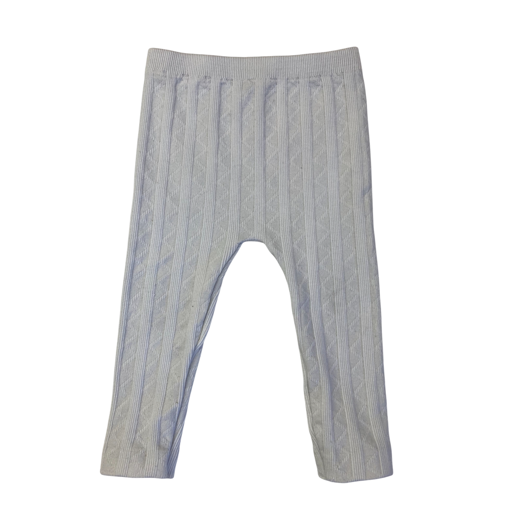 12-24M Cream Cableknit Viscose Blend Leggings - Ackermans