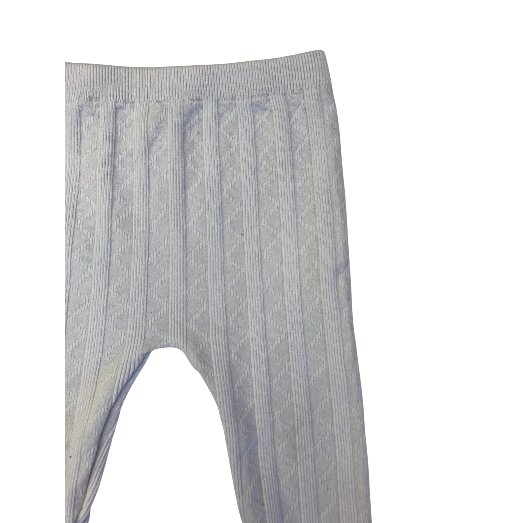 12-24M Cream Cableknit Viscose Blend Leggings - Ackermans