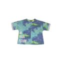 3-4Y Green-Purple Tie Dye Loose Top - Soda Bloc