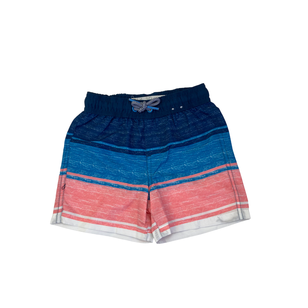 1-2Y Blue & Pink Melange Boardshorts - Real