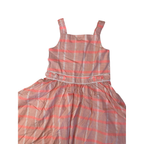 7Y Peach Strappy Check Dress - Naartjie