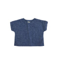 2-4M Blue Linen Blend Loose Top - COS