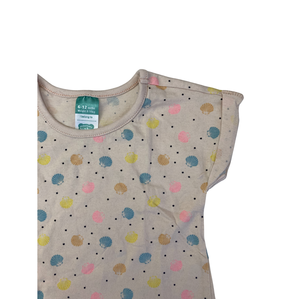 6-12M Beige Seashell T Shirt - Ackermans