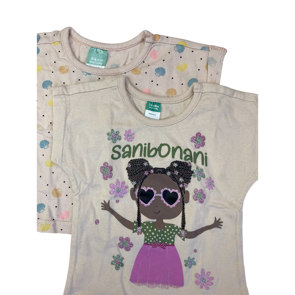3-6M Beige Sea & Sanibonani T Shirts - Ackermans
