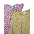 3-6M Yellow & Pink Floral Rompers - Cuddlesome, Ackermans