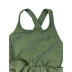 3-6M Green & Gold Strappy Peplum Swimsuit - Hema