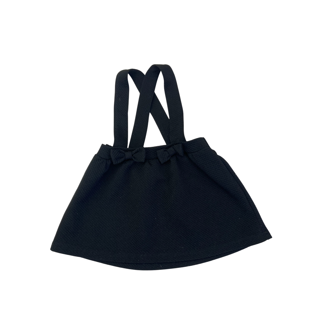 6-12M Black Textured Suspender Skirt - Ackermans