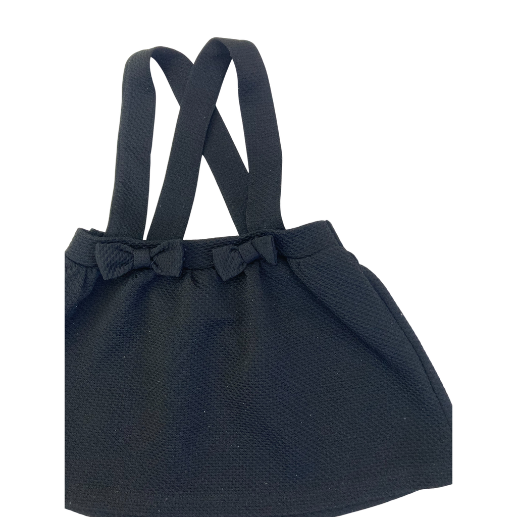 6-12M Black Textured Suspender Skirt - Ackermans
