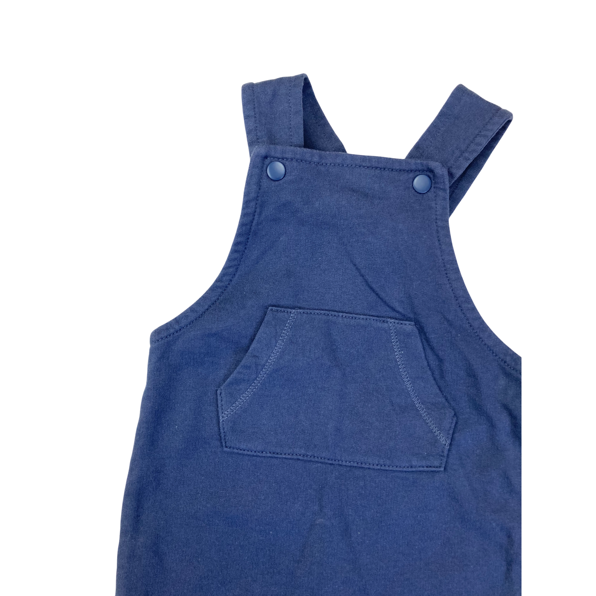 UK 1-2M Dusty Blue Cotton Overalls - H&M