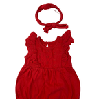 1-3M Red Eyelet Romper & Headband - Woolworths