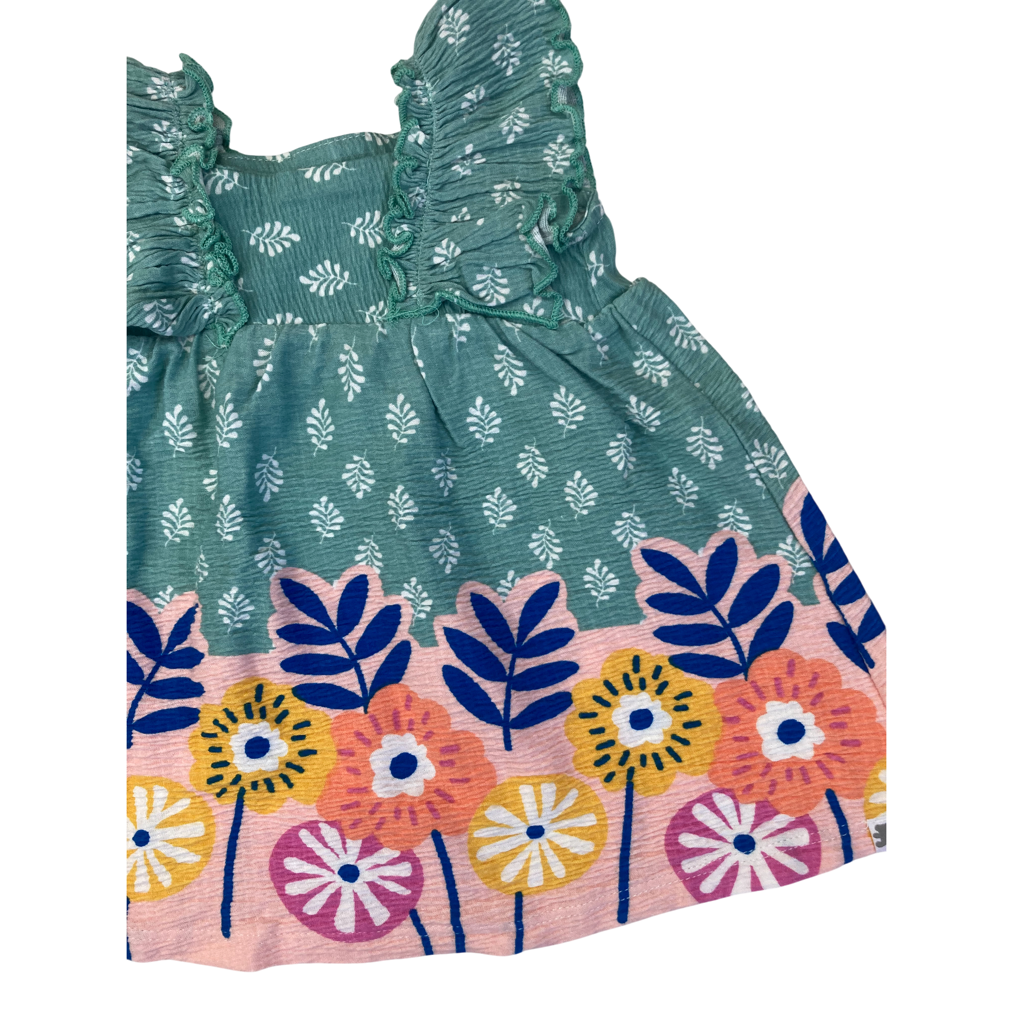 1-3M Mint Colourful Floral Tunic - Woolworths