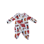 Newborn White London Snap Onesie - Tu