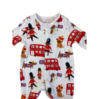 Newborn White London Snap Onesie - Tu