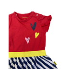 Newborn Red & Navy Stripe Easywaist Dress - Bess