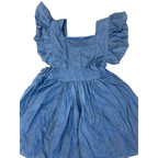 6-12M Mid Blue Denim Pinafore Dress - Dandy Lion