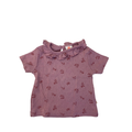 3M Mauve Pointelle Ruffled Neck Top - Hema